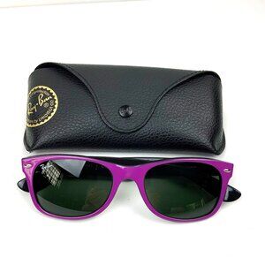 RAY-BAN NEW WAYFARER Unisex Designer Sunglasses Violet Gray Lenses